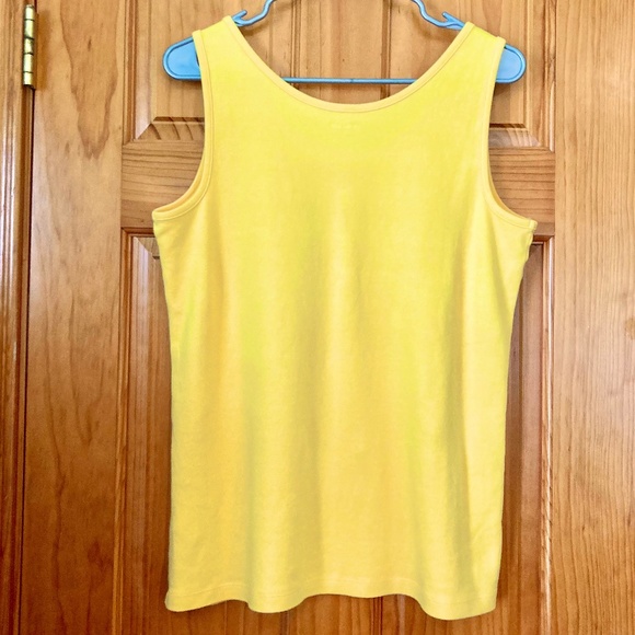 Womens yellow Lands’ End size medium tank top - Picture 2 of 5